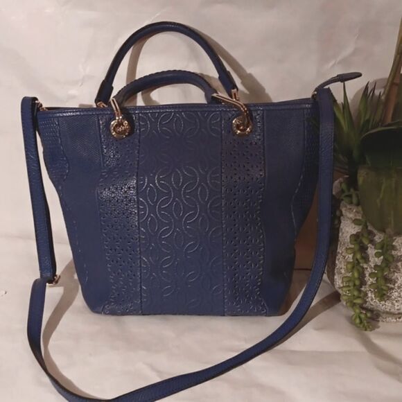 Plino Visona Blue Leather Bag - Picture 14 of 14